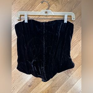 Black corset top size small Zara